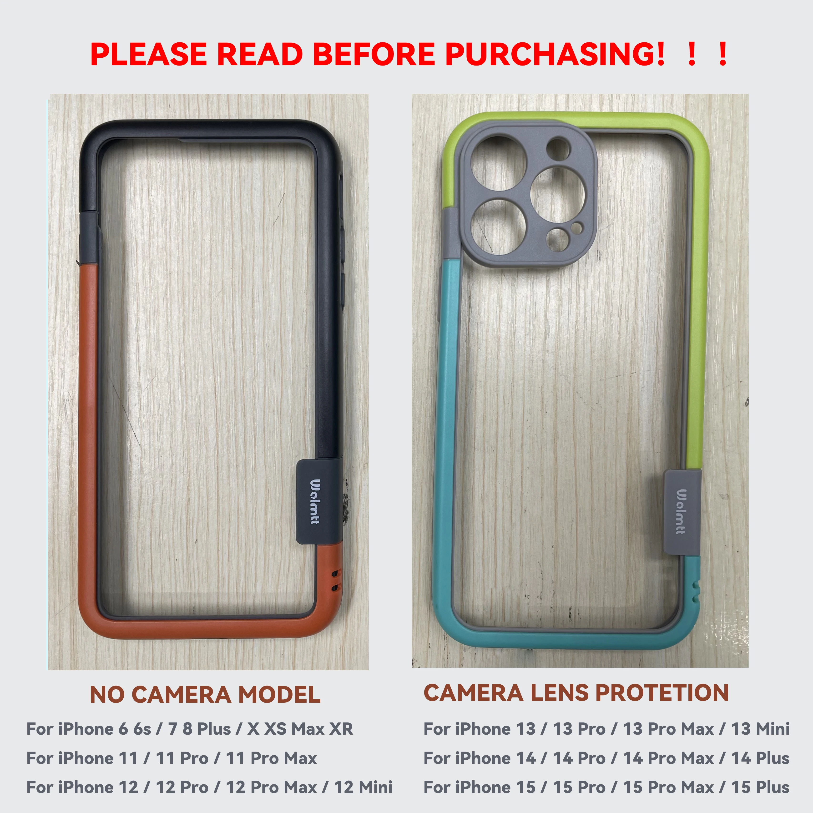 Dual Color Shockproof Bumper Case with Soft Silicone Frame