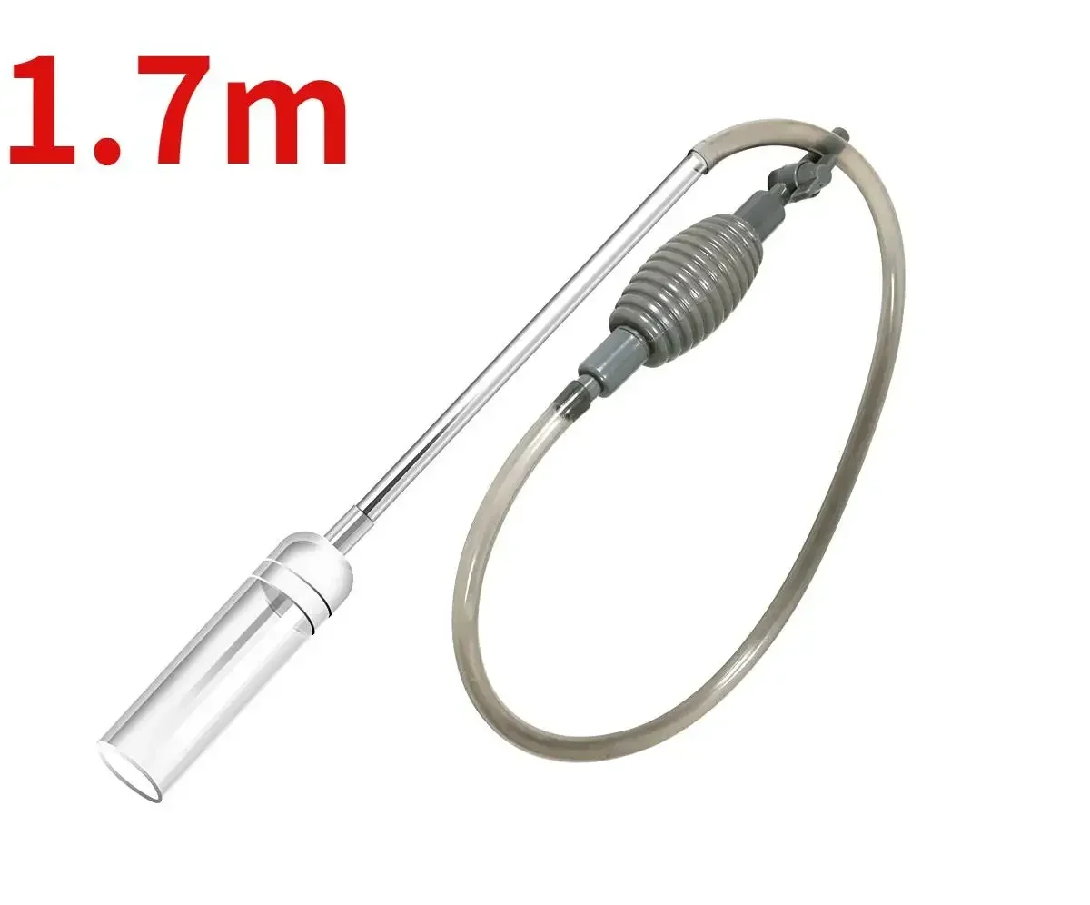 1.5m/1.7m/2.6m Aquarium Manual Water Changer  Fish Tank Air Pump Cleaning Tools Handheld Aquarium Cleaner Vacuum Siphon Pump