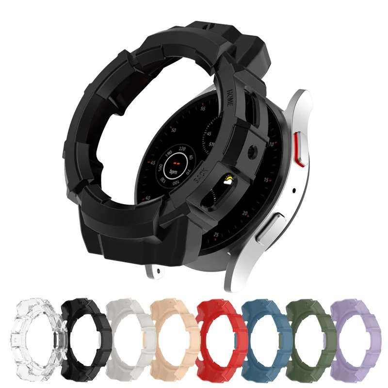 삼성 갤럭시 워치 5 케이스 4 용 커버, 44mm 40mm 액세서리, PC 범퍼, 만능 스크린 프로텍터, 갤럭시 워치 5 프로 45mm 케이스