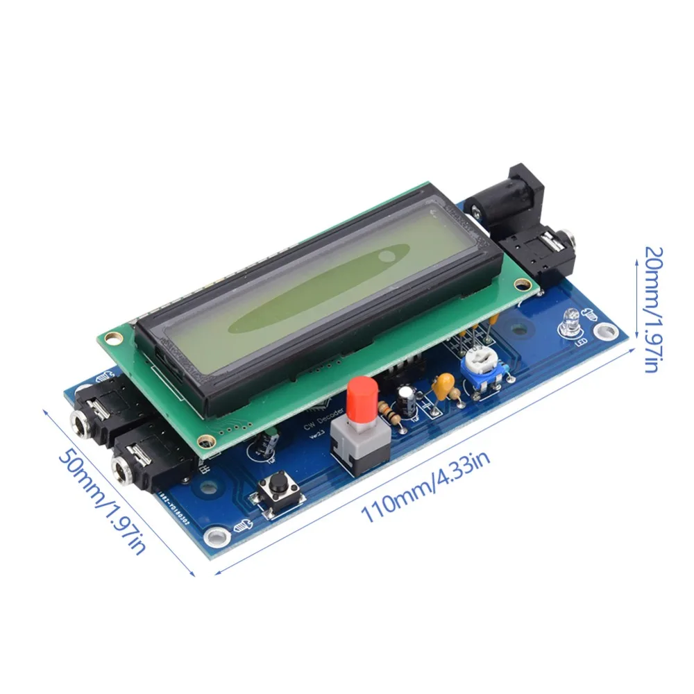 모스 부호 트레이너 DC7-12V 코드 디코더 500mA CW 디코더 모스 부호 디코더 전자 프로젝트