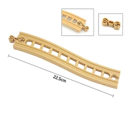 Wooden Railway Train Track Connectors - Beech Wood Accessories (Plastic track)