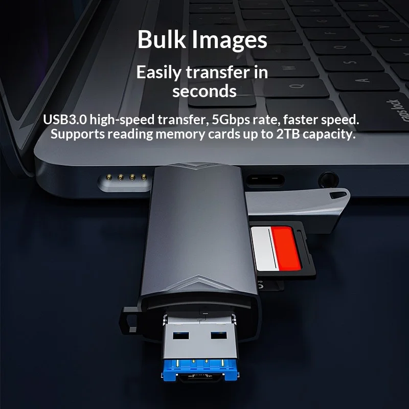 공장 전용 금형 USB3.0 다기능 카드 리더기 타입-C 안드로이드 휴대폰 컴퓨터 OTG 카메라 SD/TF/U 디스크