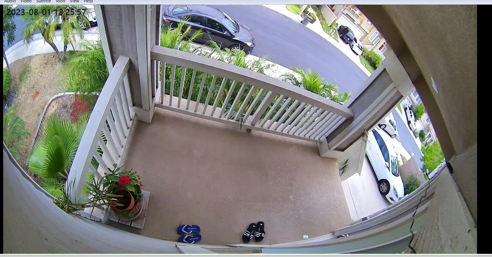 mini panoramska sigurnosna kamera s ribljim okom, prednji pogled