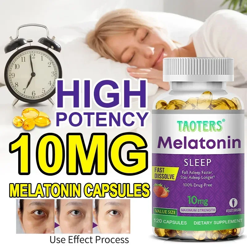 

Adult Sleep Aid Melatonin Capsule-helps Fall Asleep Quickly, Saves Insomnia, Regulates Sleep Cycles, and Improves Sleep Quality