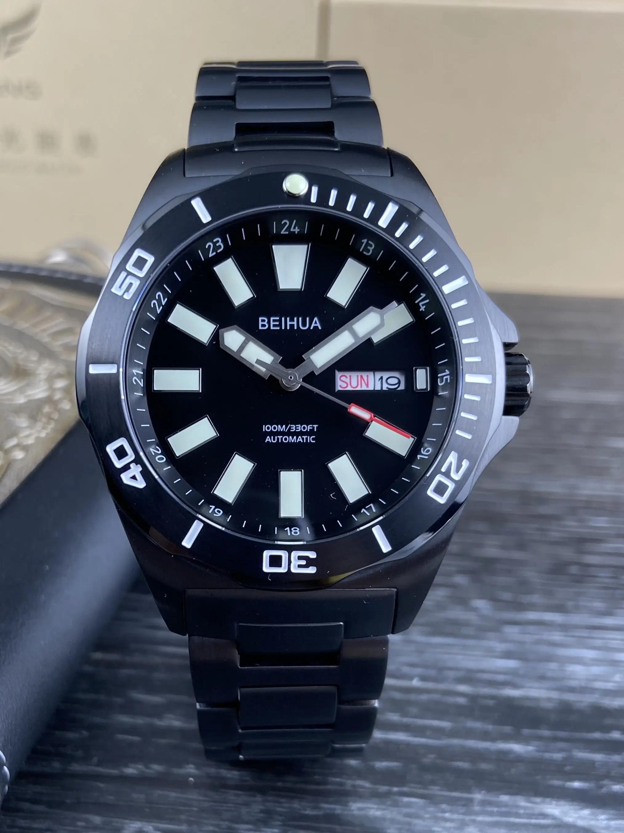 BEIHUA Men Automatic Watch Super Luminous Glow Whole Night Japan TOP Mov't 24Jewels NH36A Sapphire WR100M Military Luxury Gift