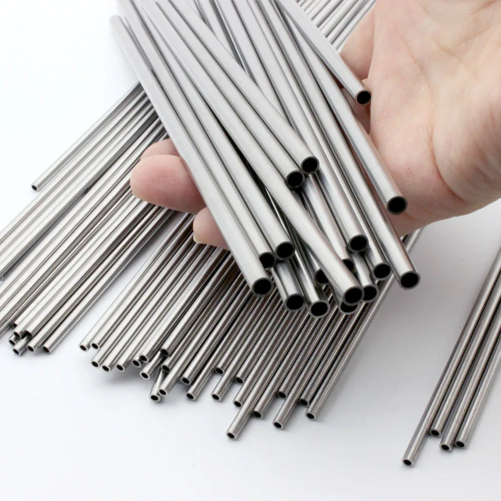304 stainless steel tube round capillary 100mm 200mm 250mm long seamless straight tube 2x1mm/3x2mm/4x3mm/5x4mm/5x3mm/6x4mm 3~6pc