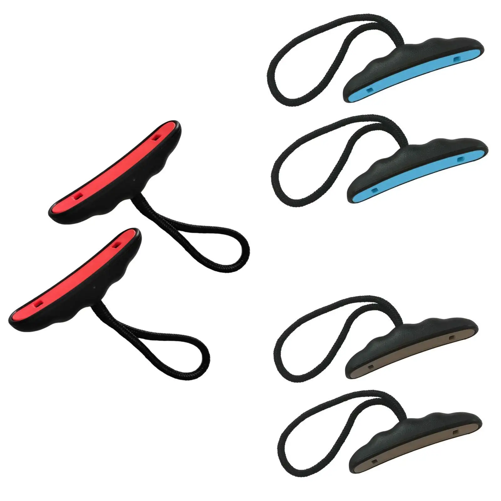 2 Pieces Kayak Handles Toggle Boat Rope Handles Lightweight Sleek Universal with Cord for Rowing Accessories Surfing Kayaking