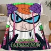 Cute D-Dexters L-Laboratory Blanket Skin friendly comfort warm soft plush blanket suitable sofa living room office bedroom 1