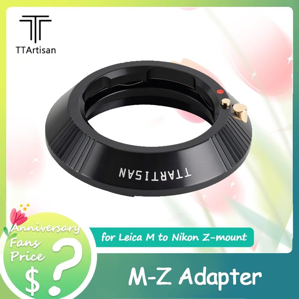 Anello Adattatore Ttartisan M-Z Con Materiale In Alluminio Aeronautico Per Fotocamera Mirrorless Leica Voigtlander Zeiss M A Nikon Z-Mount