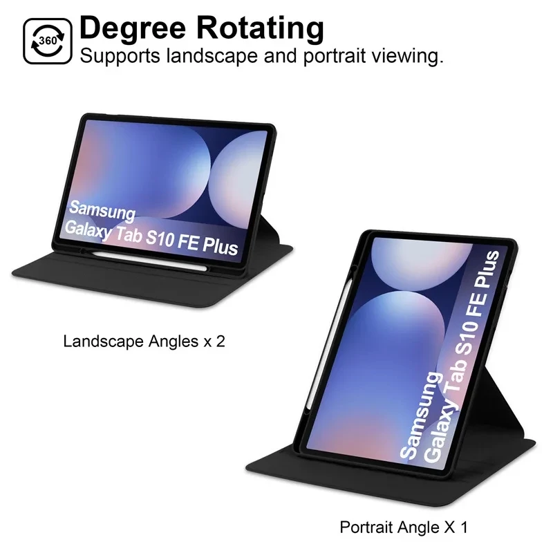 Acrylic 360 Rotation Tablet Case with Pencil Holder
