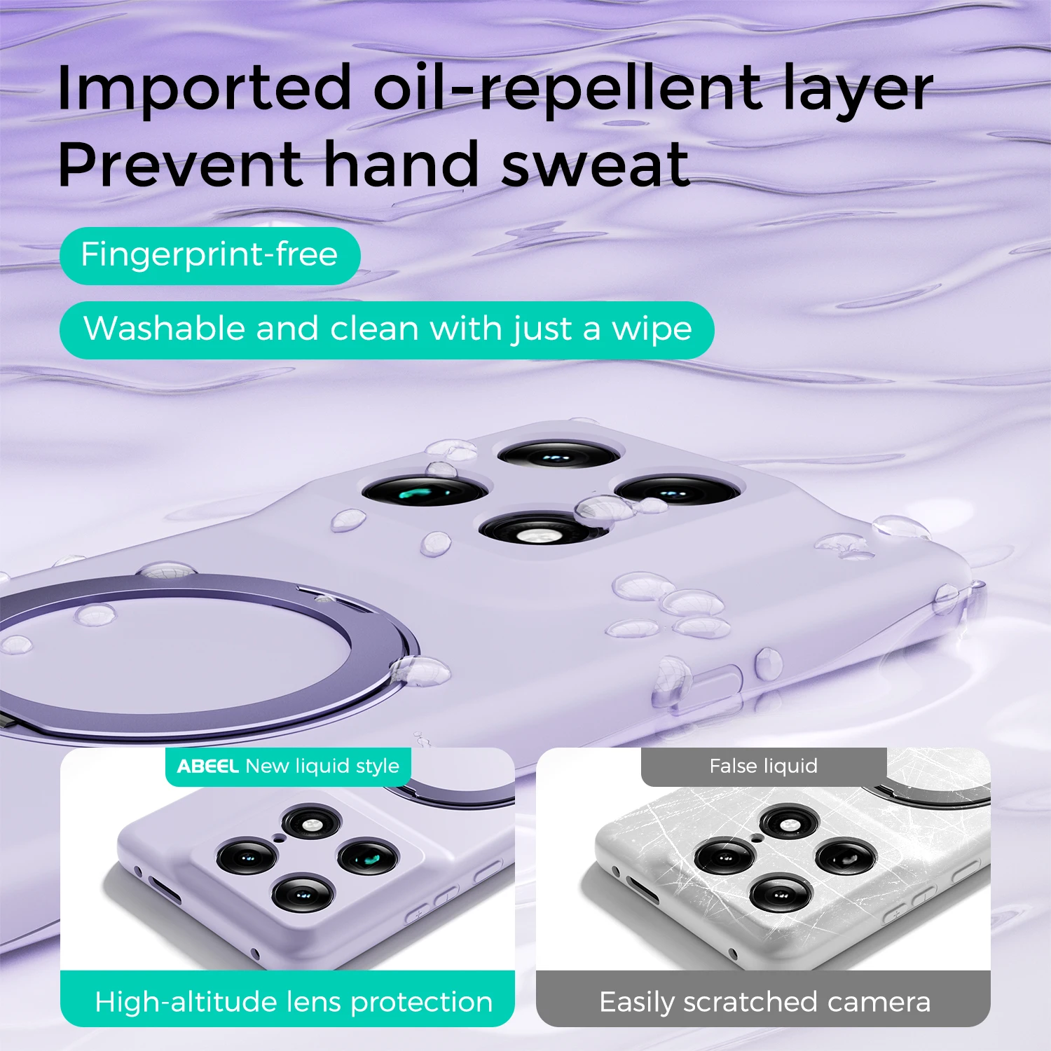 Magnetic Liquid Silicone Stand Case with Wireless Charging Capabilities