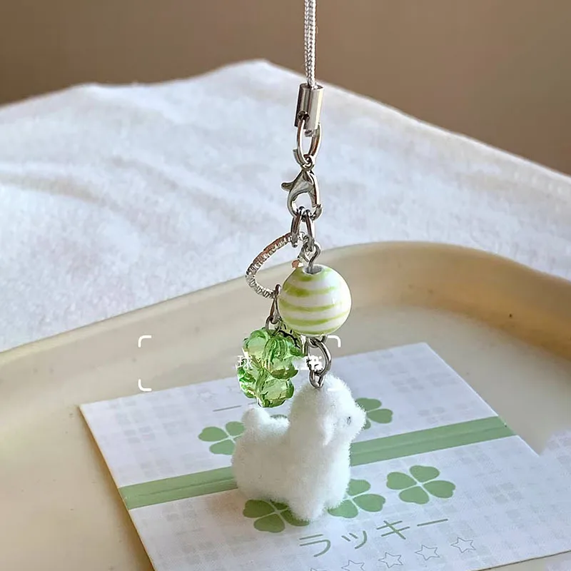 Flocking Cartoon Keychain Cute sheep Seal Pendant Bag Decoration Keyring Car Key Holder Keychains Gift Fashionable 장식