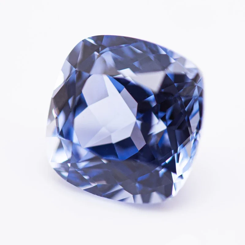 Lab Grown Sapphire Cornflower Color Square Cushion VVS1 Selectable AGL Certificate Charms Beads for Diy Jewelry Making Materials