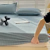 Fitted Sheet Healthy Bedroom Protector Bedding High-End Durable 100% Polyester Mattress Cover Bedsheet Bedspread No Pillowcase 4