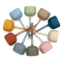 2023New Baby Pacifier Holder BPA Free Food Grade Silicone Infant Portable Soother Container Box Nipple Nursing Storage Box 2