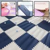 16PCS 30*30cm Sports Gym Mat Protection EVA Leaf Grain Floor Mats Yoga Fitness Non-Slip Splicing Rugs Thicken Shock Room Workout 2