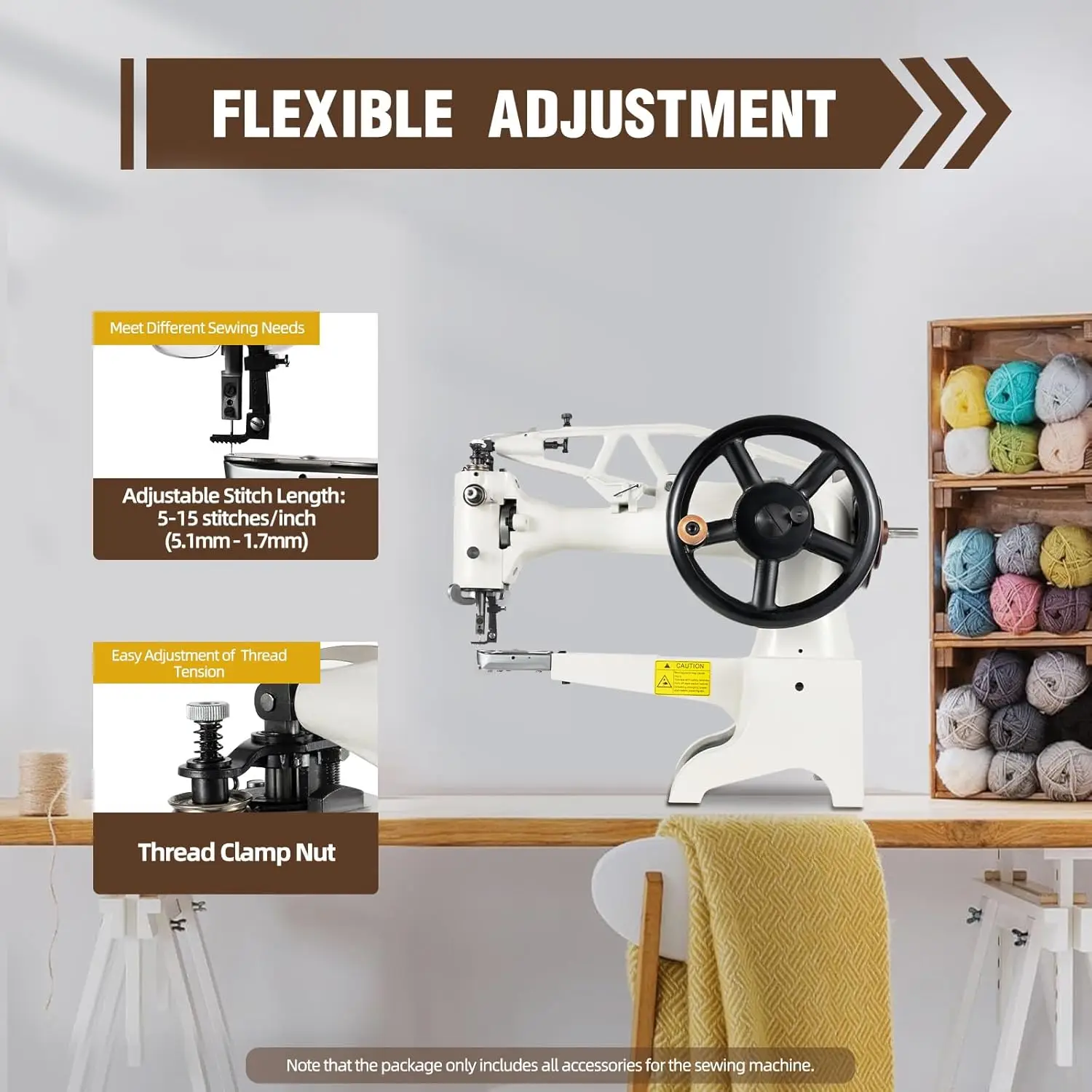 Leather Shoe Sewing Machine 500SPM Industrial Sewing Machine Nylon/Cotton Thread Shoe Repair Machine for Sewing 4