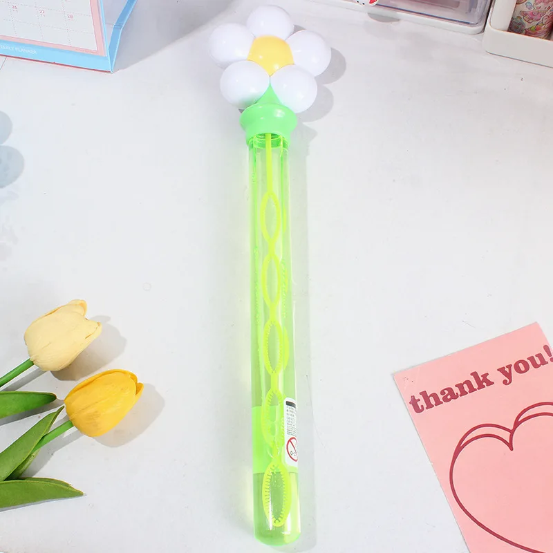 Summer Outdoor GamesDopamine Colorful Flowers King Interactive Bubble Water Soap Bubbles Handheld Kids Toys Girl Gifts Baby Toys 4