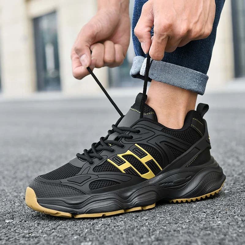 Men's Casual Mesh Trainers Lightweight Breathable Sporty Sneakers_voghion.com