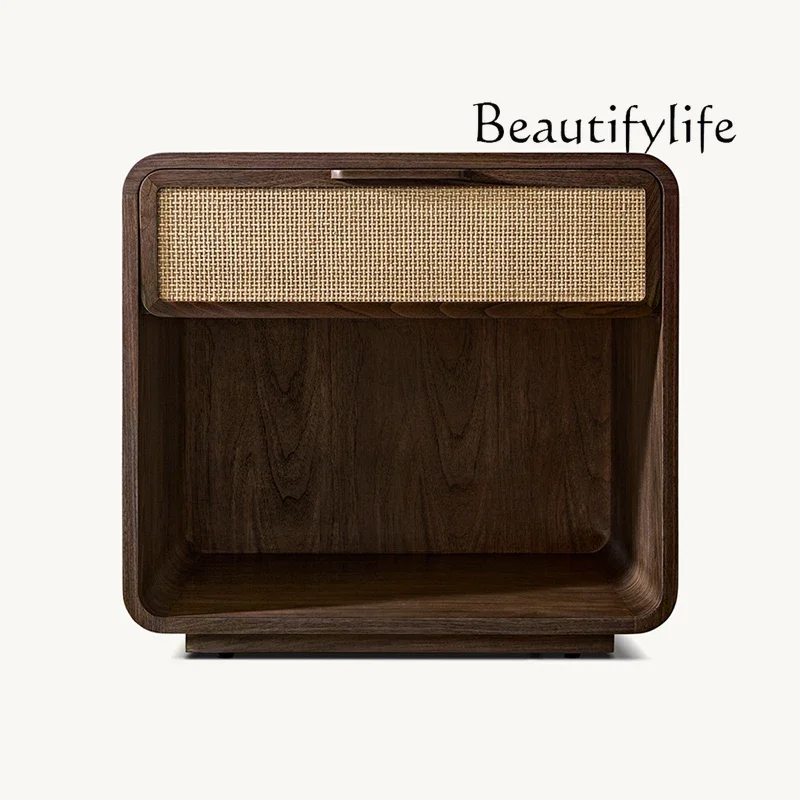 

American Country Light Luxury Senior Designer Oval Square Living Room Sofa Side Cabinet Side Table Small Apartment
