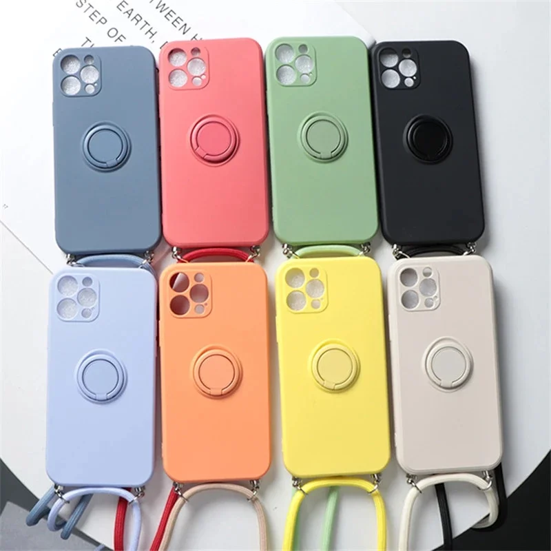Versatile Necklace Lanyard Rope Ring Holder Strap Soft Phone Case