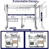Over The Sink Dish Drainer Drying Rack, 2-Tier Over Sink Dish Drying Rack Stainless Steel Adjustable  Dish Drying Rack Over 2