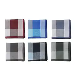 6x Cloth Men's Hanky The Sweat Towels Bandanas Pocket Square Hankies for Suit Party Men Birthday Grooms