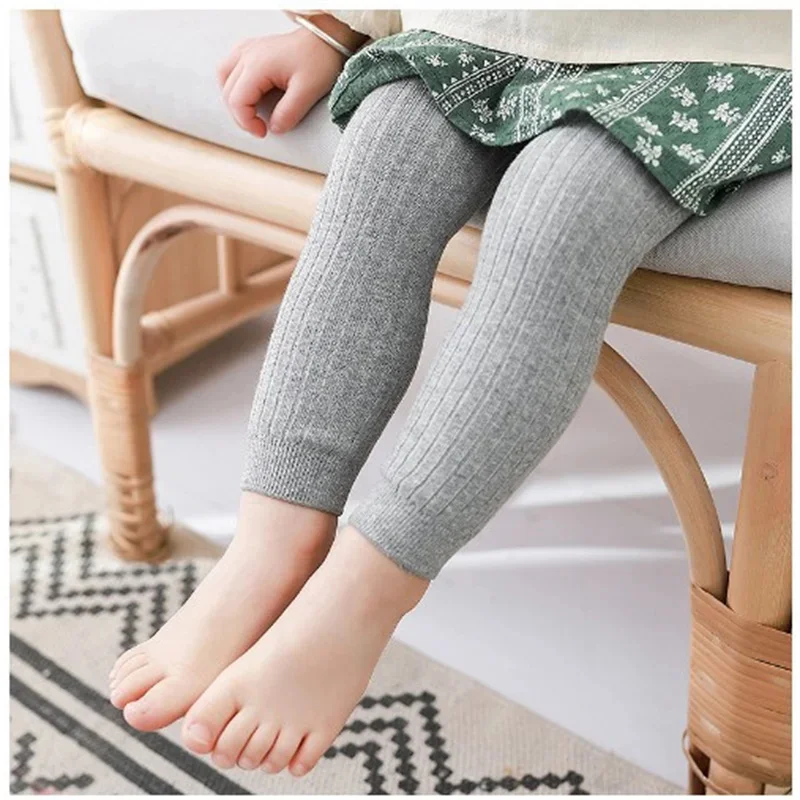Kids Knitted Leggings – Soft Solid Color Baby Trousers for Girls & Boys 0-6 Years, Spring Cotton Pantyhose