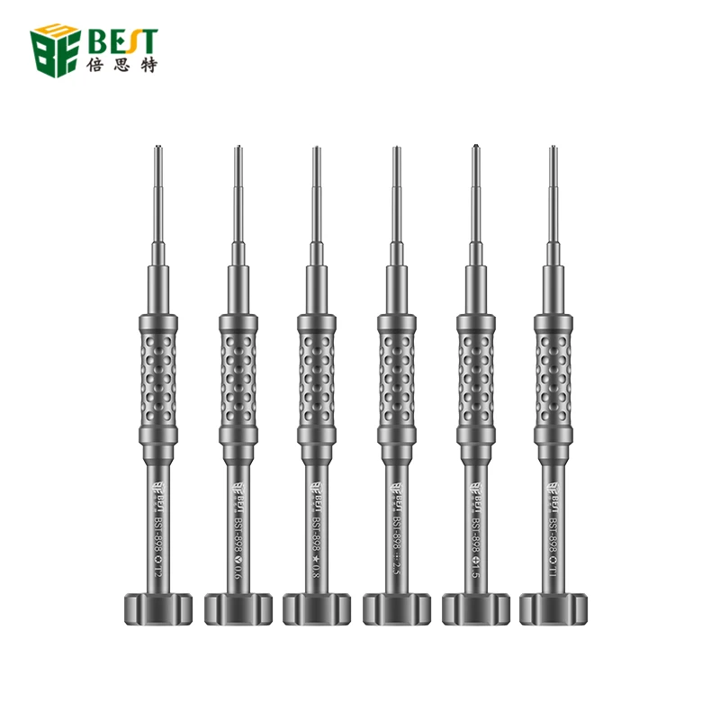 

BST-898 3D CR MO Steel Precision DIY Magnetic Y0.6 PH000 Pentalobe 0.8 M2.5 T1 T2 Bits OEM Screwdrivers Set