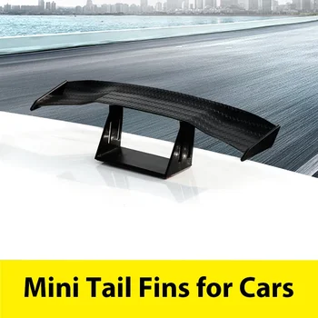 Mini pinne posteriori nere per decorazioni per auto Parti di retrofit esterne per veicoli Ala spoiler decorativa universale stile sportivo da corsa