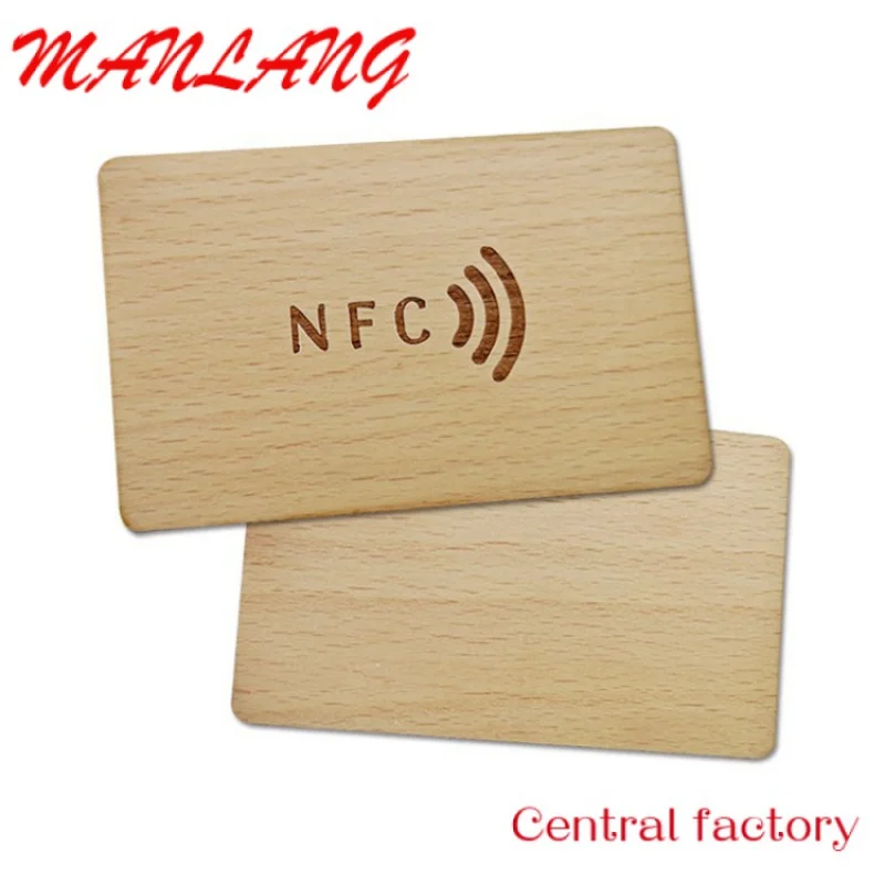 Custom  Custoized Blank RFID  ip Card Laser Engraved N ood Busins Card