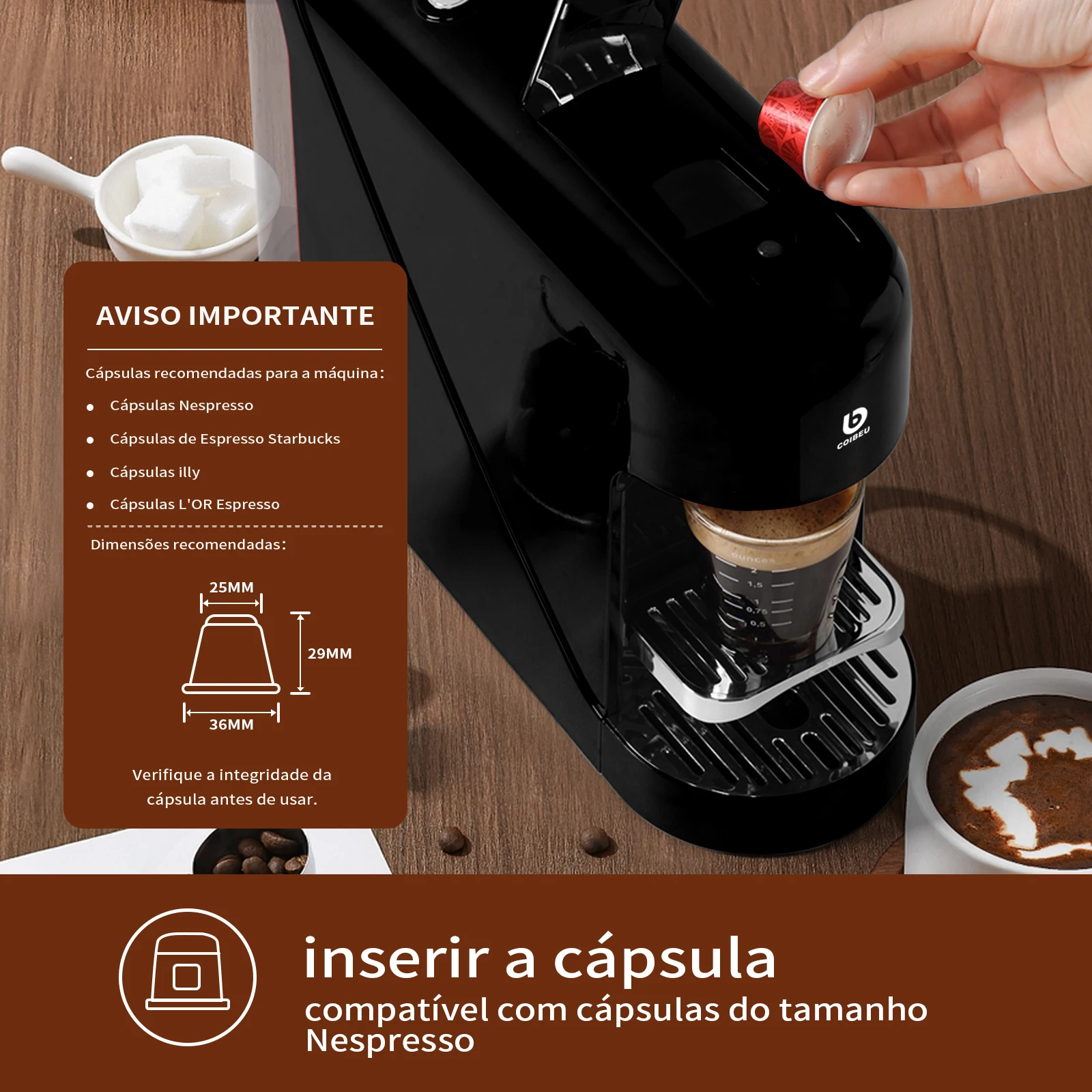 Máquina de café totalmente automática，Máquina de café expresso，Pressão da bomba 20 Bar，127V，900ML 4