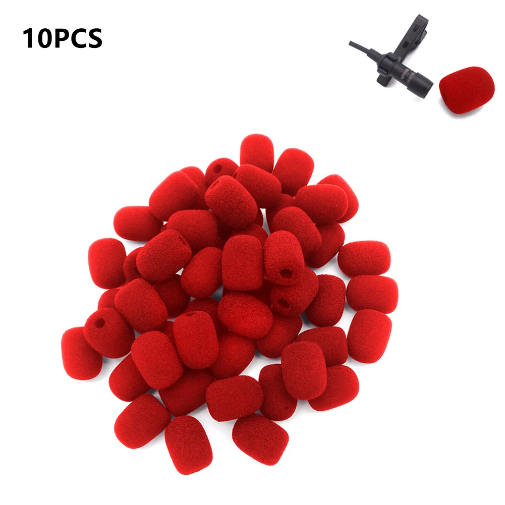 10pcs 6mm Headset Microphone Cover Sponge Foam Windscreen Replacement Lavalier Conference Cover For Lapel Headset Mic