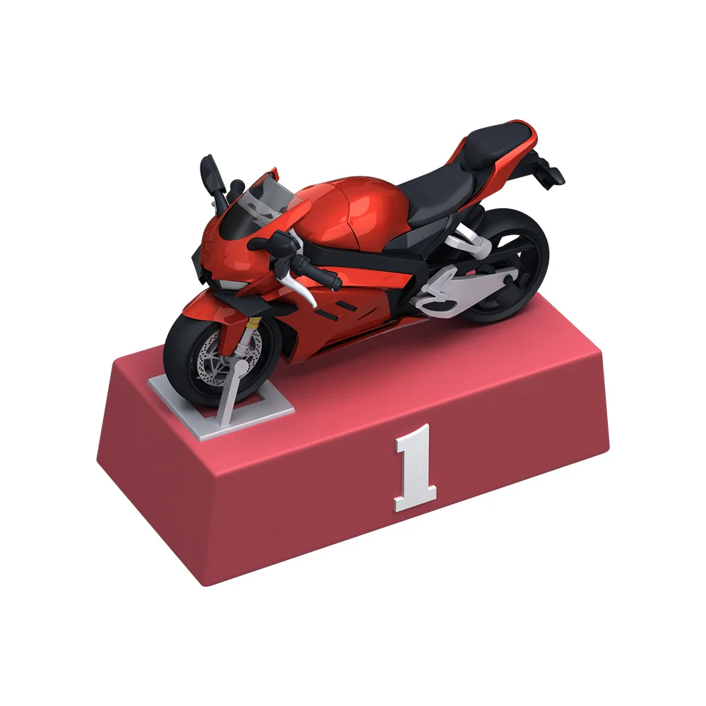 현실적인 ZX820rr 오토바이 3D 키캡, MX 스위치용 커스텀 기계식 키보드 키캡, 오토바이 장식, 바이커와 게이머를 위한 선물