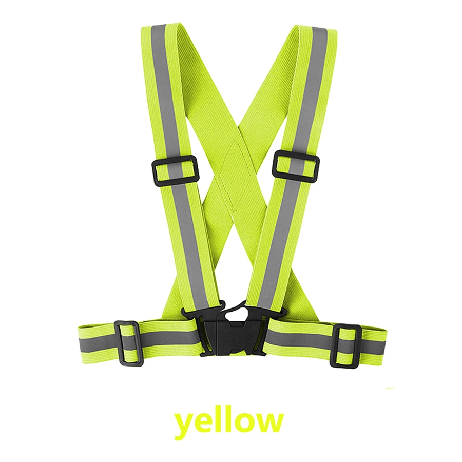 Reflective Vest Adjustable Reflective Security Vests Safety High Visibility Reflective Vest Traffic Night Outdoor For Running Cycling Sports