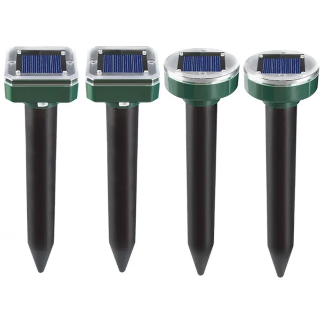 2/4 db Napelemes Ultrahangos Sonic Egér Mólos Kártevő Rágcsáló Taszító Udvari Led -Es Lefereler Kültéri Lámpa Udvar Kertje