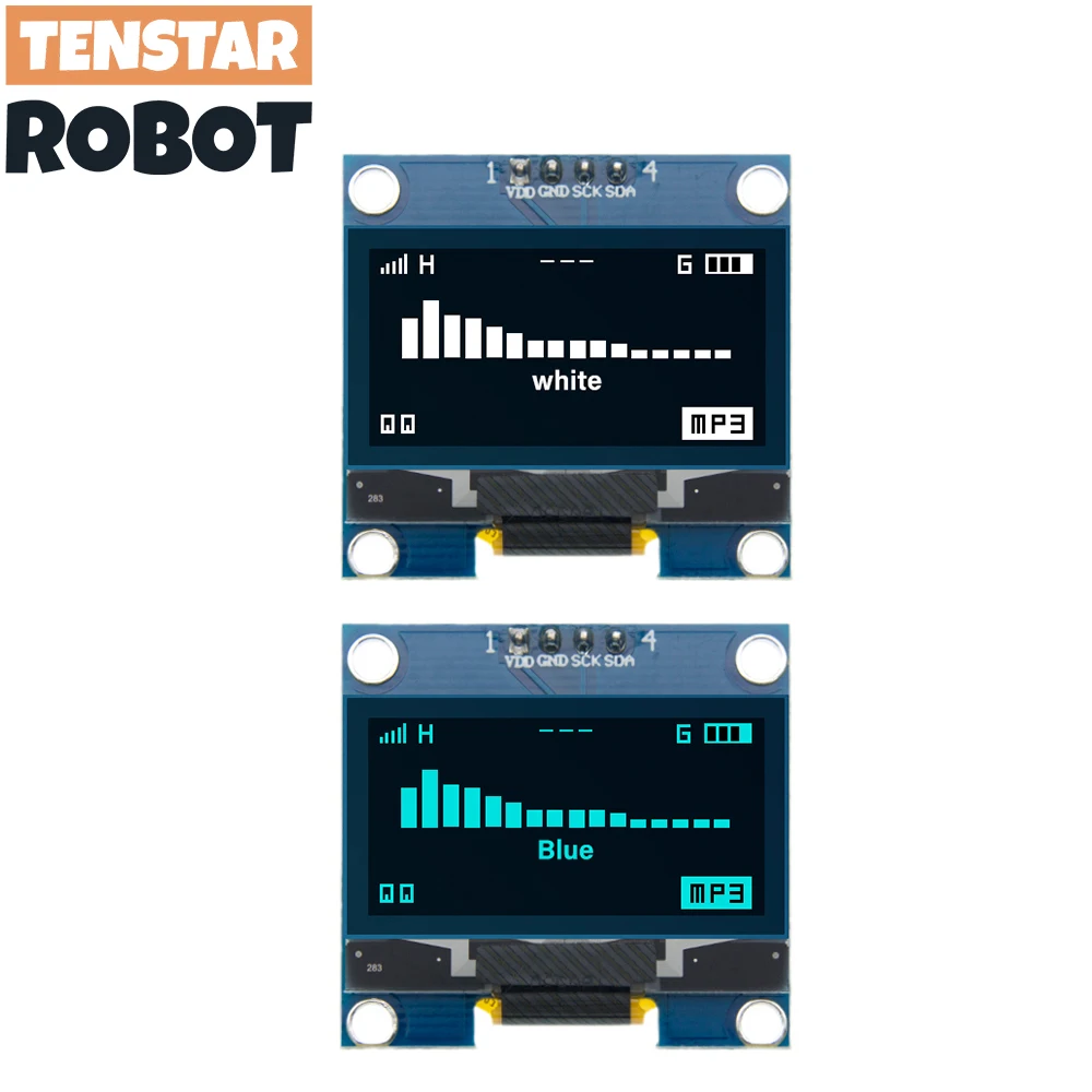 Écran OLED 1.3" Binghe - Module I2C 128x64 Bleu Avec Puce SH1106 Pour Arduino/Raspberry Pi