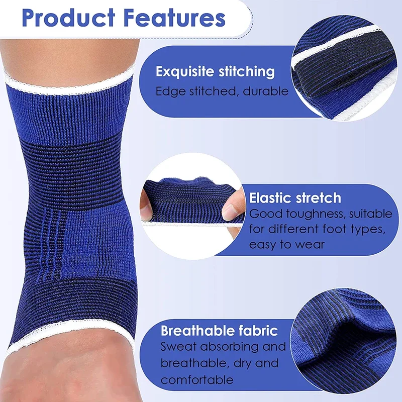 1Pair Multi-Sport Knitted Breathable Ankle Brace LZD Basketball Football Gym Running Compression Support Stability Protector