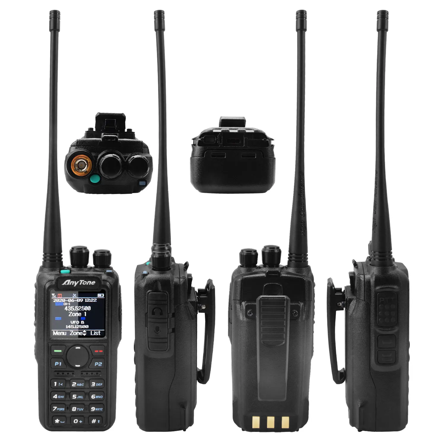 AnyTone AT-D878UVII Plus Dual Band Bluetooth PTT Digital/Analog APRS RX & TX AES256 Ecryption USB-C Charge Walkie Talkie 5