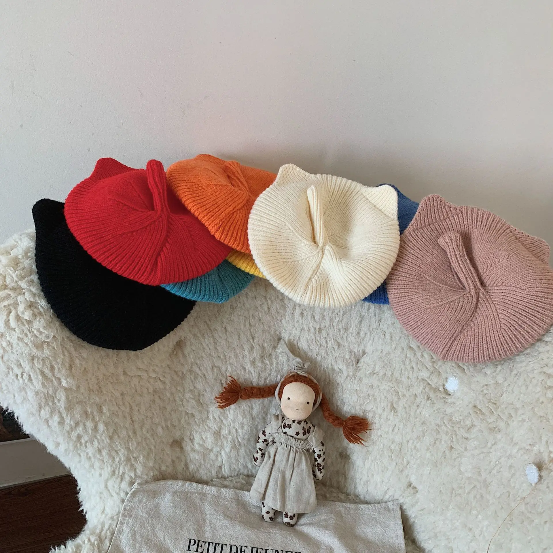 

Children's Clothing Girls' Knitted Hat Autumn and Winter New Children's Korean Style Cute Wool Hat Baby Hat