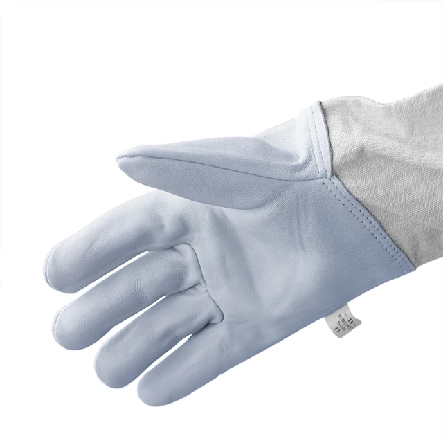 Méhész-Kesztyű Anti-Kesztyű Védőhüvelyek Szellőztetett Báránybőr És Vászon Kiváló Minőségű Apikulturális Szerszámok Méhészeti Kesztyű - Image 3