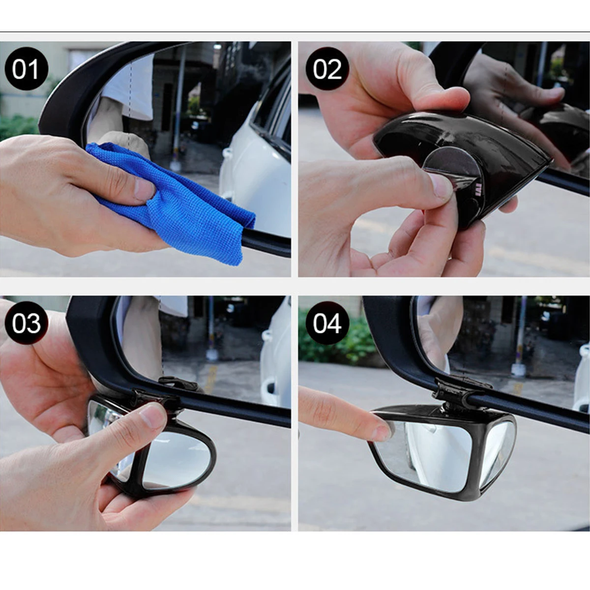 4/2pcs Car Rear View Mirror Blind Spot Mirror 360&deg; Rotate Vehicle Driving Assistance Accessory Park Reversing Auxiliary auto mirror accessories