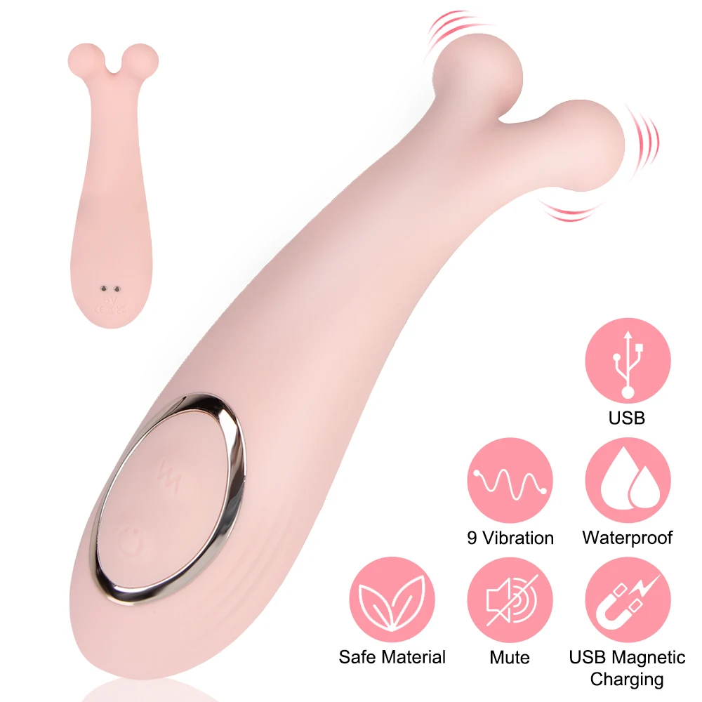 

Double Vibrating Vagina Massager 9 Mode Vibration G Spot Vibrators for Women Nipple Clitoris Stimulator Adult Sex Toy