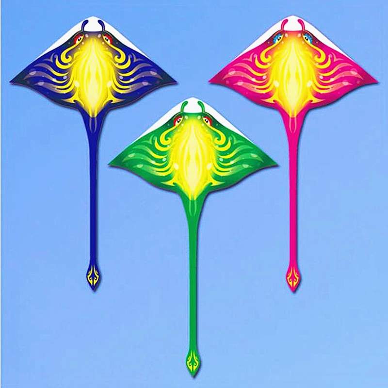 

free shipping devil fish kite fly outdoor toys for children kites tails weifang kite factory ripstop nylon whoesale