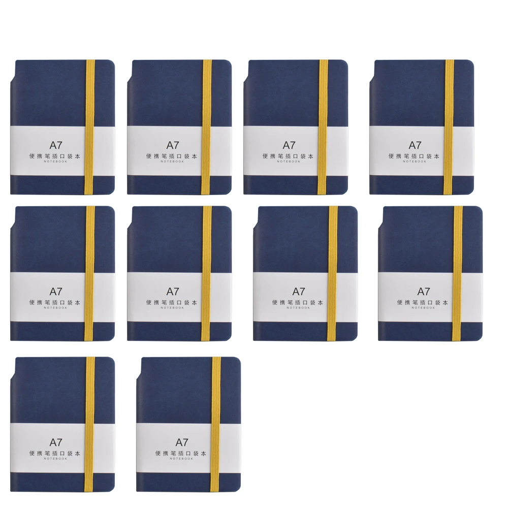 

10PCS/1Set A7 200Pages Mini Notebook Portable Pocket Notepad Diary Planner Agenda Organizer Sketchbook Office School Stationery