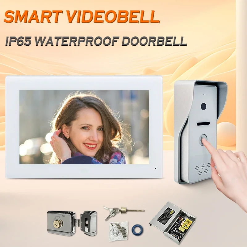 

Ip 65 Doorbell System 2 Way Video Door Phone Intercom Smart Visual Alarm Ring To Remind The Residents Increase Home Security
