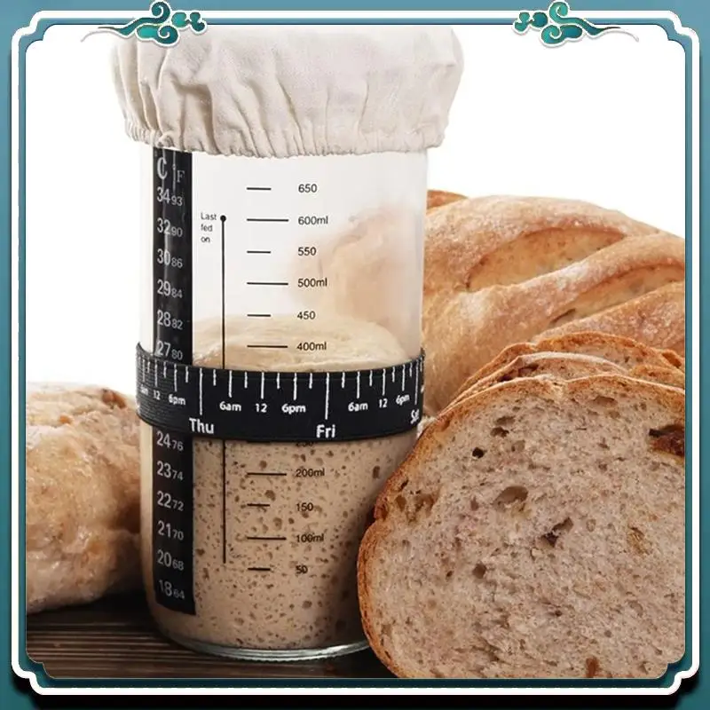 Bread Fermentation Glass Jar, Reusable Sour Dough Jar, As Shown Bread Baking,Large