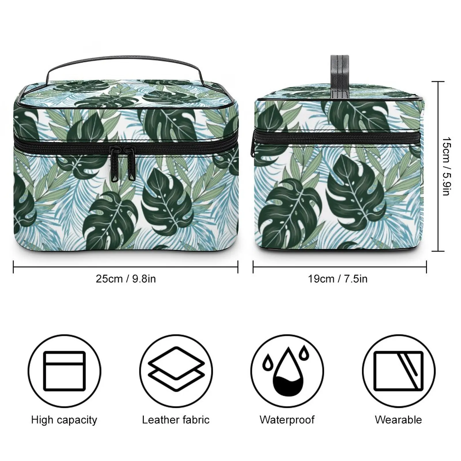 Outdoor Multifunction Travel Cosmetic Bag Flowers Printed Waterproof Cosmetic Bag Customized Personalized Pattern Cosmetic Bag