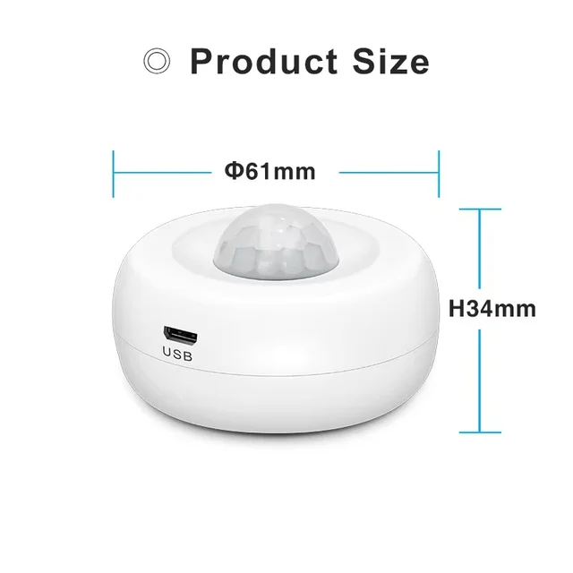 Tuya Smart WiFi PIR Motion Detector, Intelligent Infrared Monitoring, Home Security, Compatible with Alexa and Google. 6