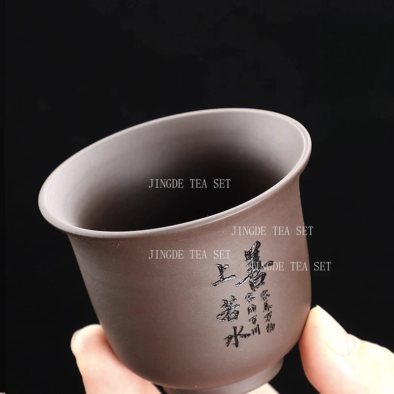 Chinese Style Ceramic Enamel Color Tea Cup Retro Porcelain Tea Bowl Coffee Mug Household Handmade Master Cup Tea Accessories